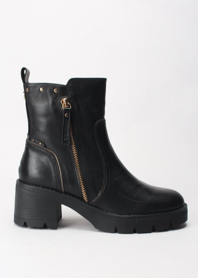 botin piel negro