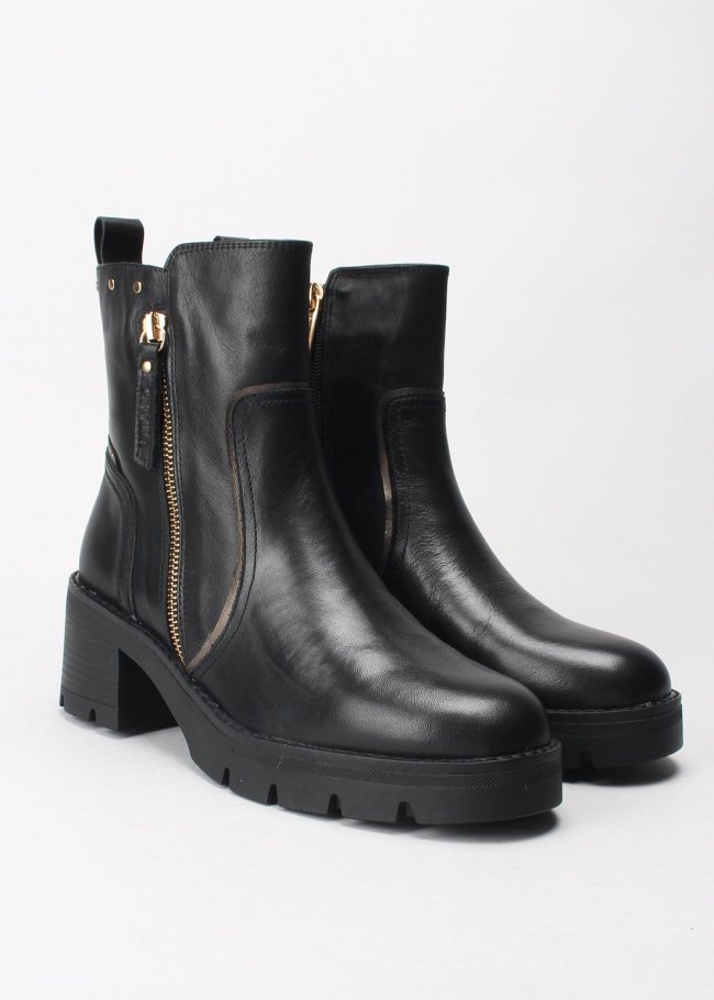 botin piel negro