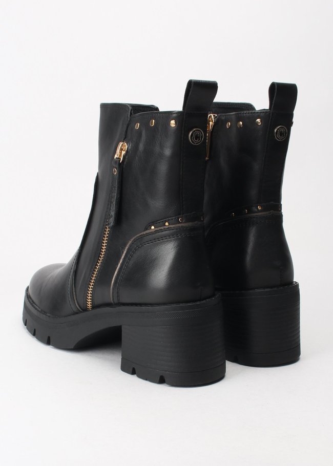 botin piel negro