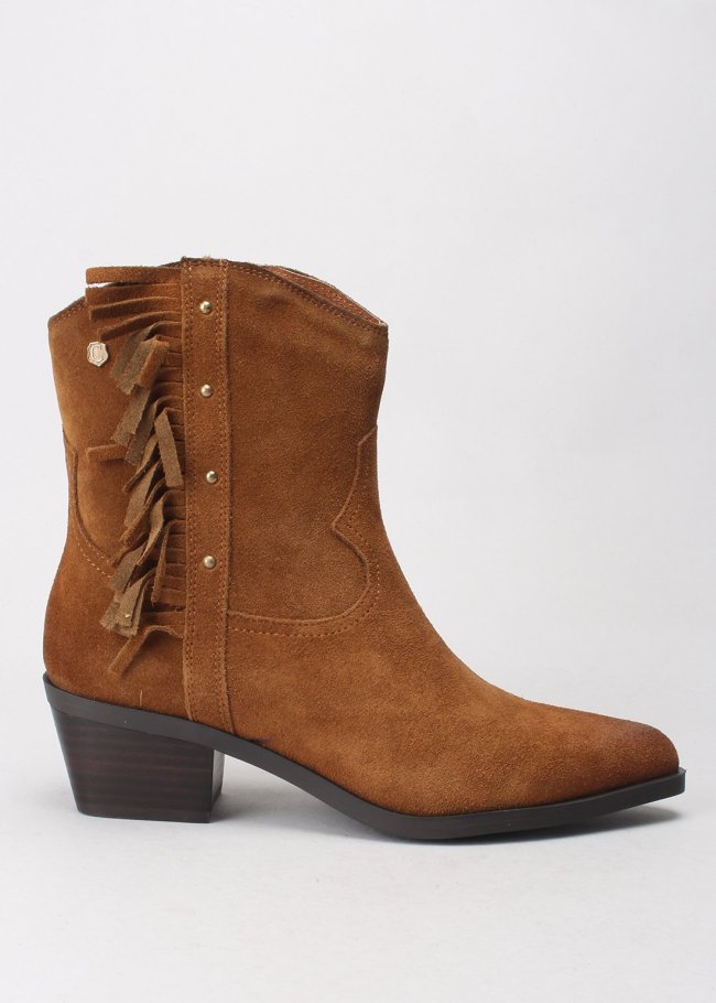 botin campero flecos serraje camel