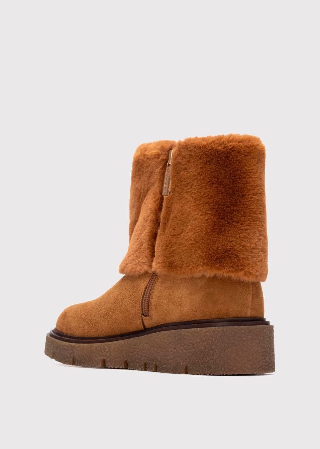 botin serraje camel