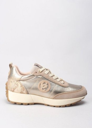 deportiva piel beige