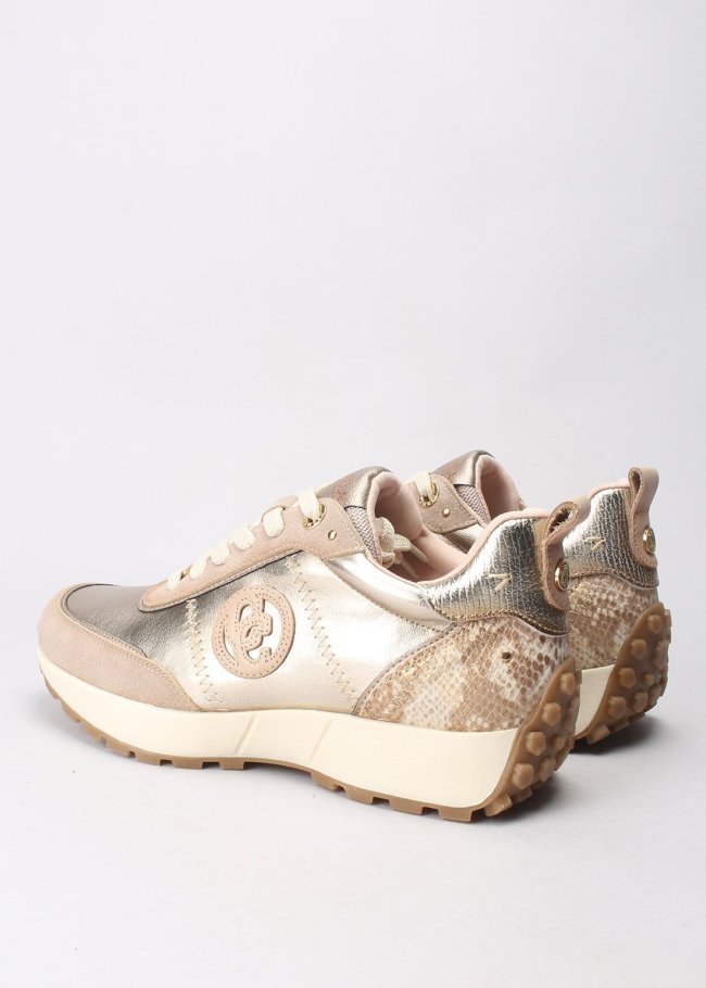 deportiva piel beige