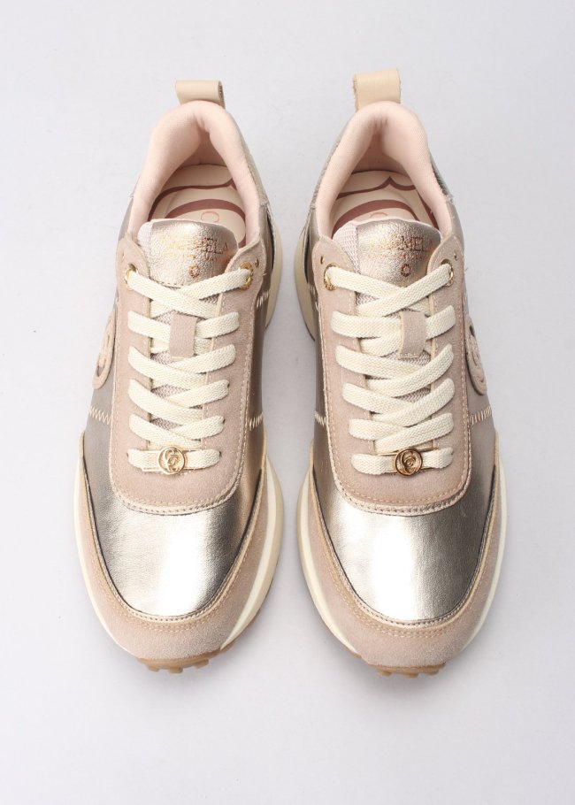 deportiva piel beige