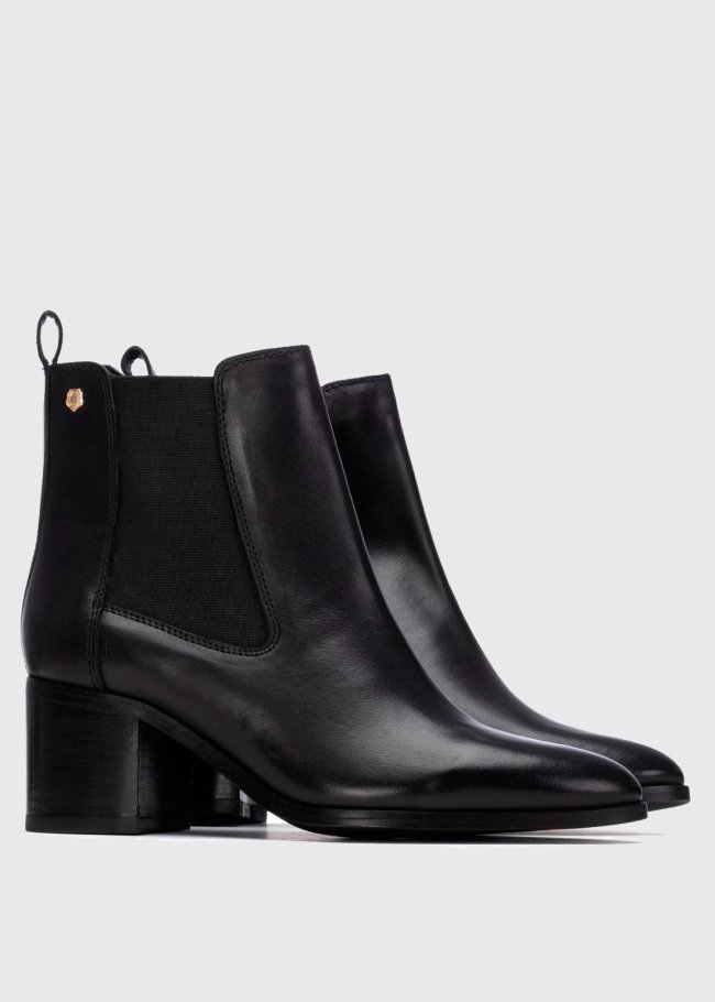 botin piel negro
