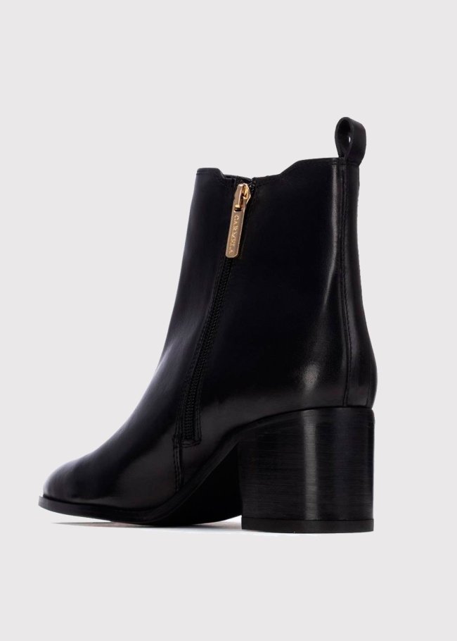 botin piel negro