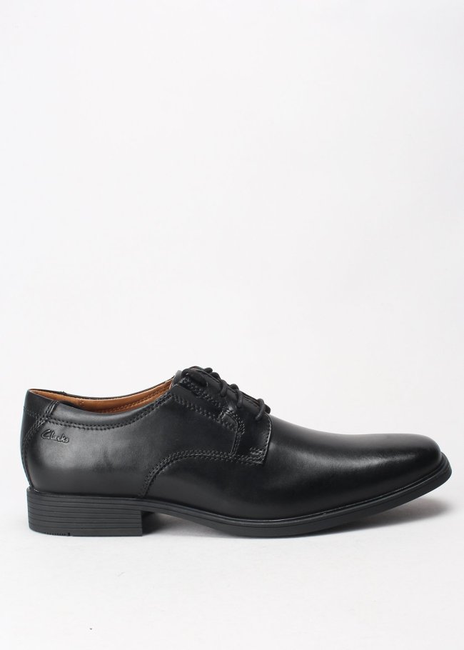 tilden plain black leather