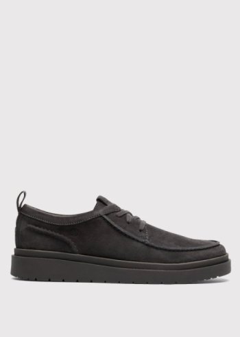 polden moc dark grey suede