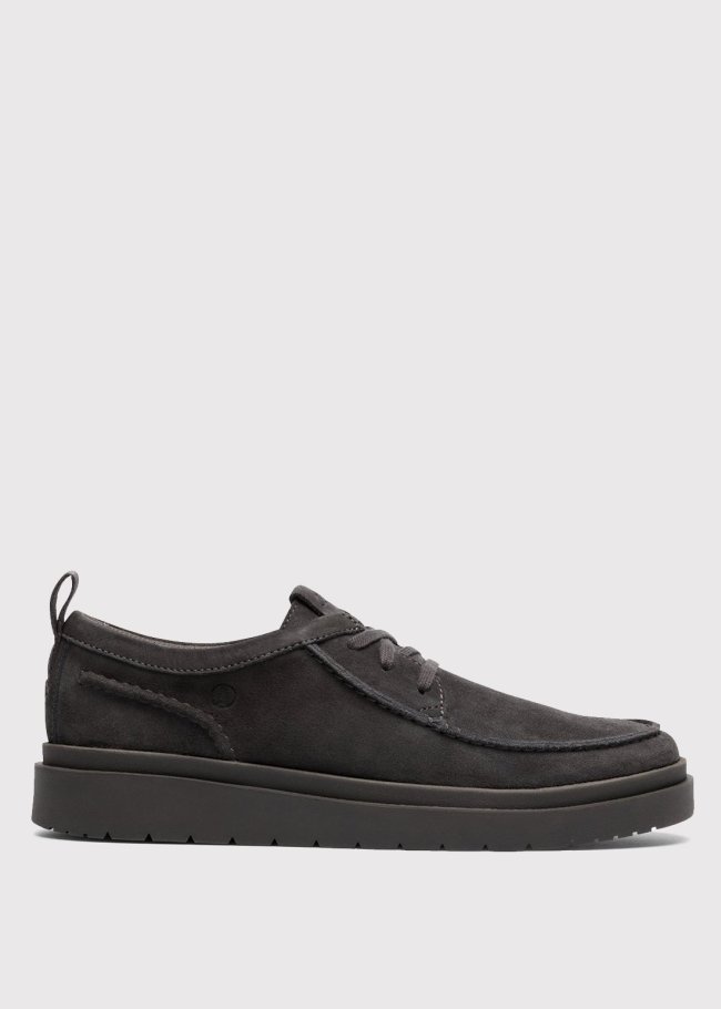 polden moc dark grey suede