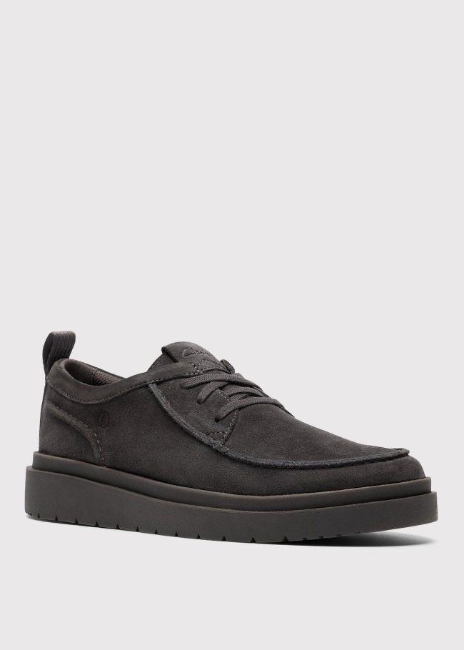 polden moc dark grey suede