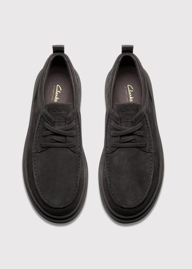 polden moc dark grey suede