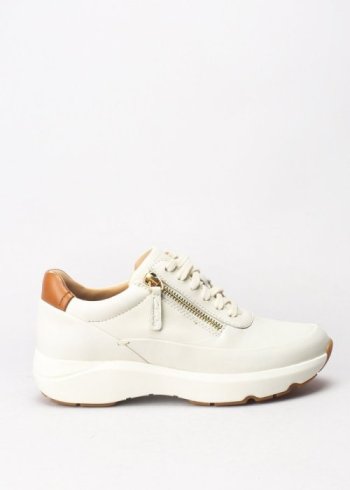 tivoli zip off white leather
