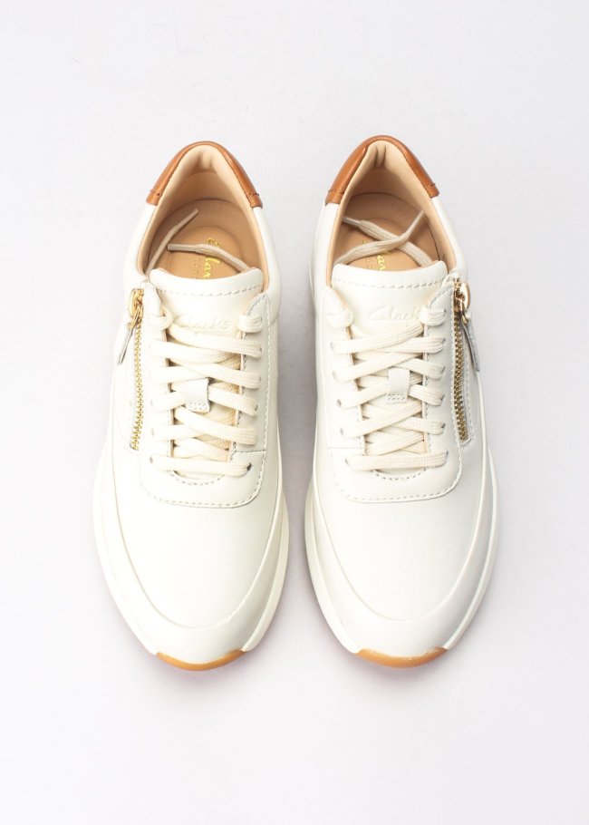 tivoli zip off white leather