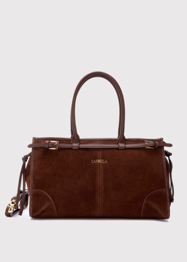 bolso serraje marron