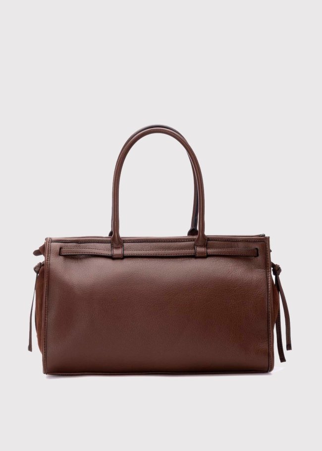 bolso serraje marron