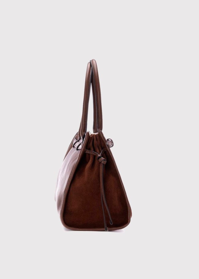 bolso serraje marron