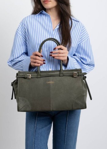 bolso serraje kaki 2