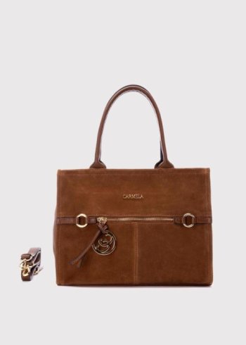 bolso serraje camel