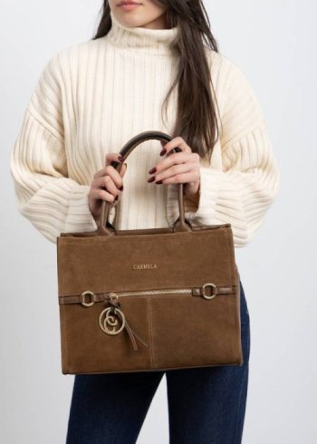 bolso serraje camel 2