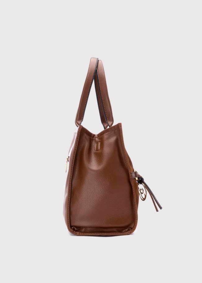 bolso serraje camel