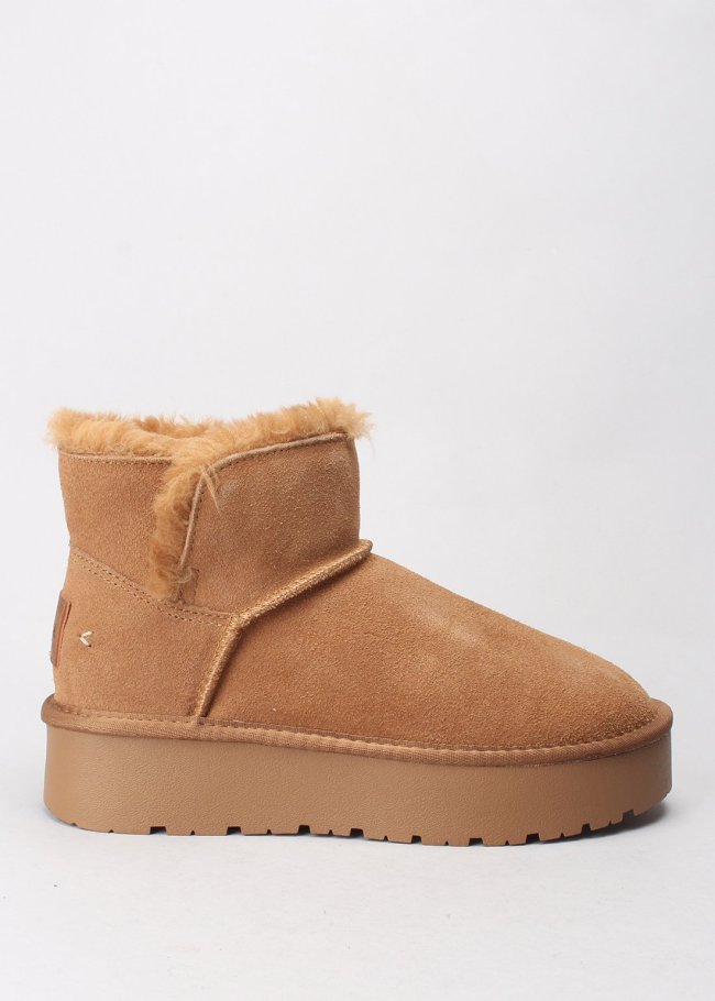 botin serraje camel