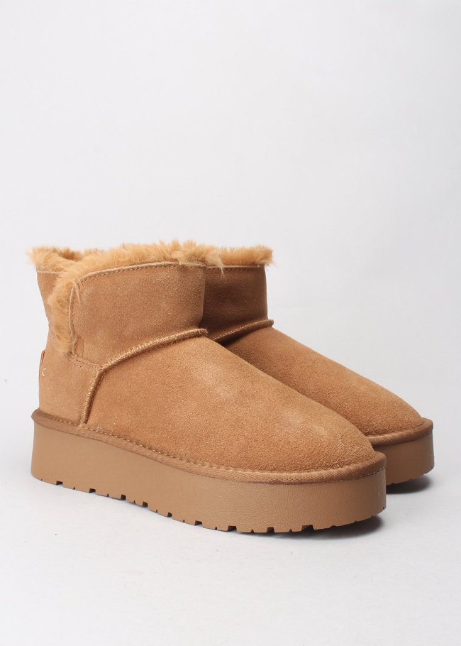 botin serraje camel