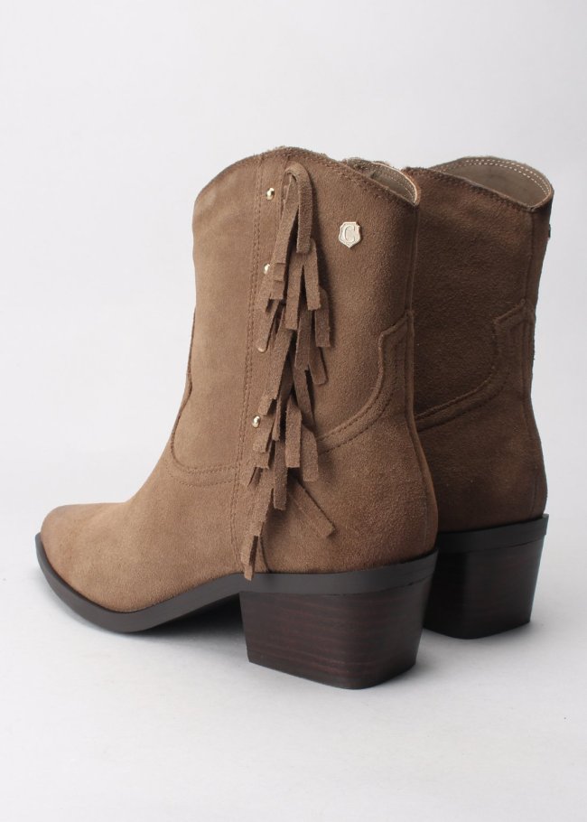 botin campero flecos taupe