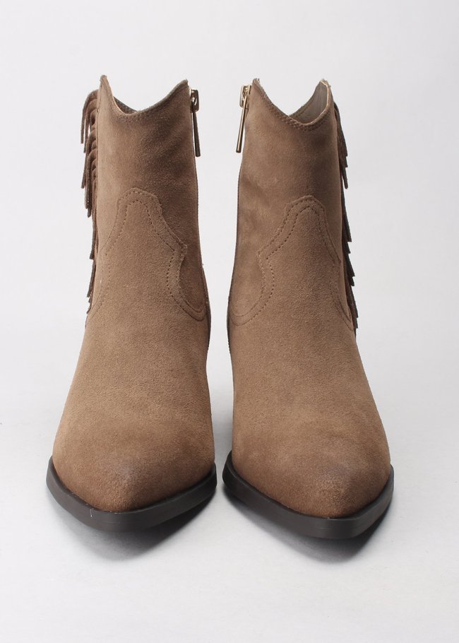 botin campero flecos taupe