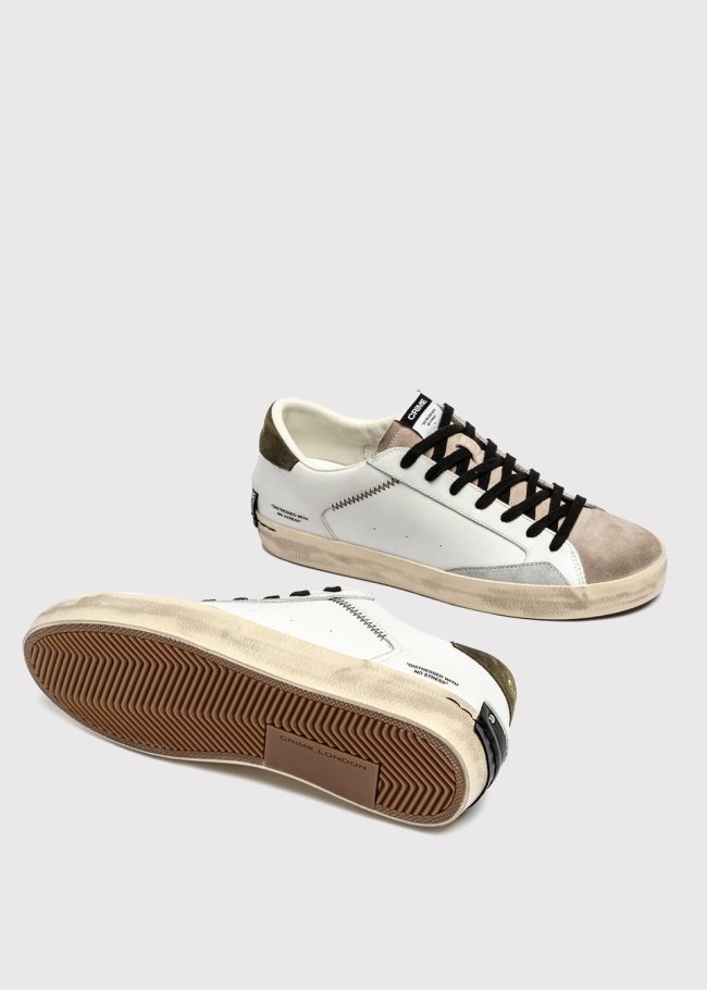 deportiva blanca serraje beige...