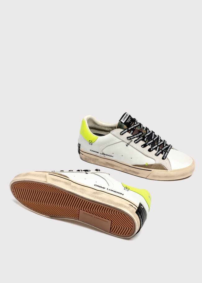 deportiva blanca talon fluor