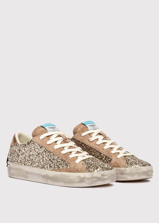 deportiva gliter oro