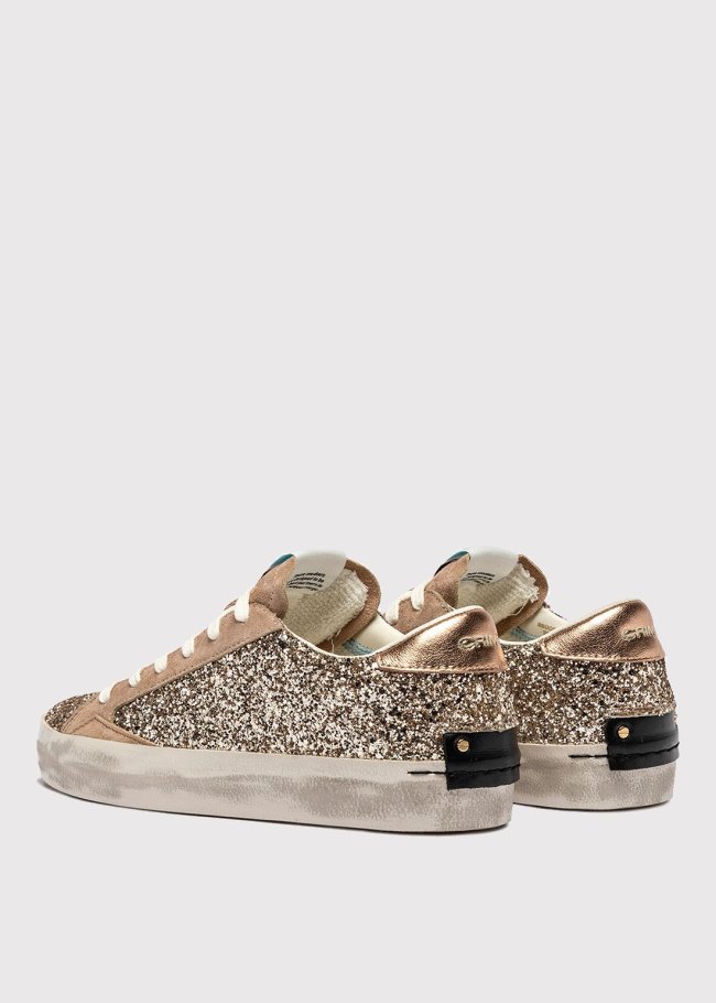 deportiva gliter oro