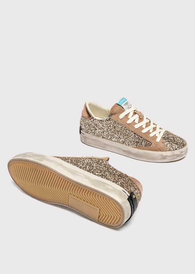 deportiva gliter oro