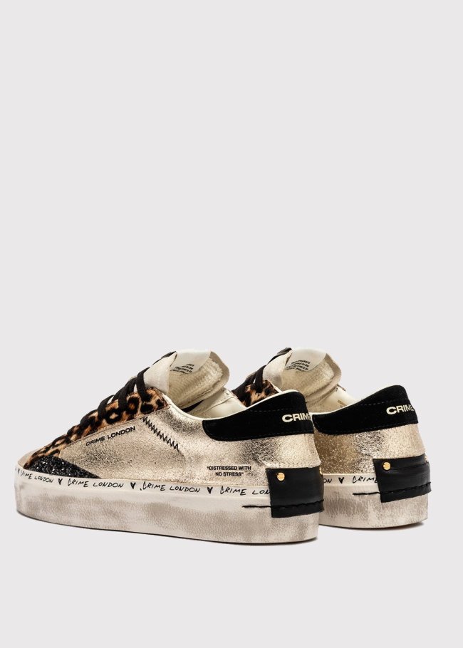 deportiva platino leopardo