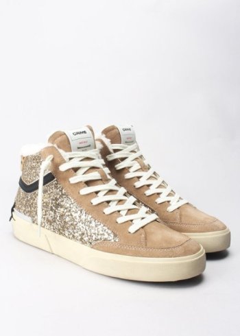 deportiva botin gliter oro 2