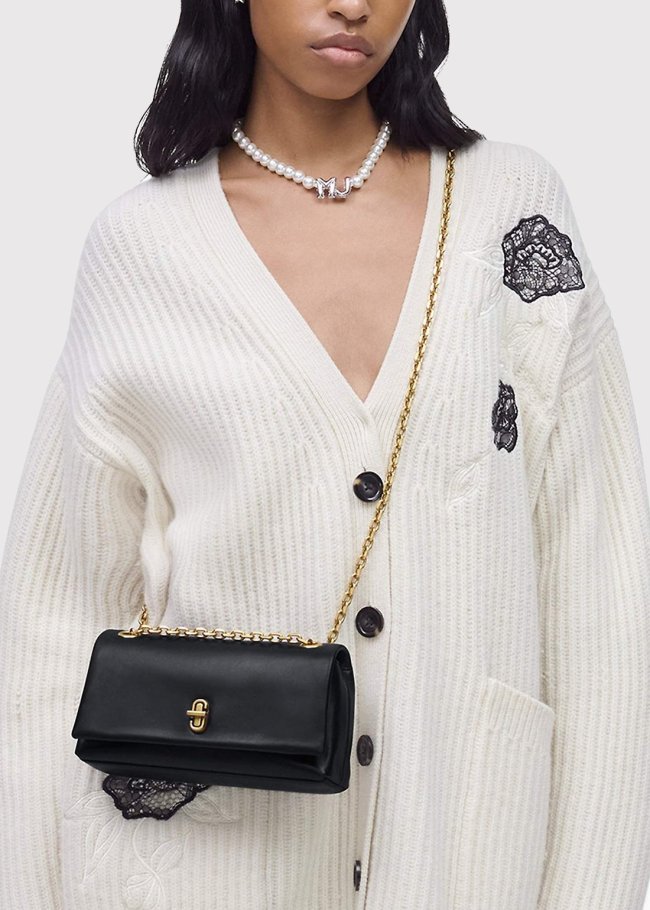 The dual chain mini bag negro