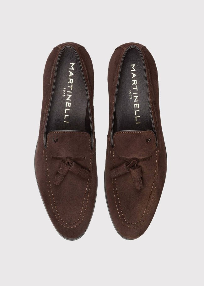 empire mocasin ante marron borlas