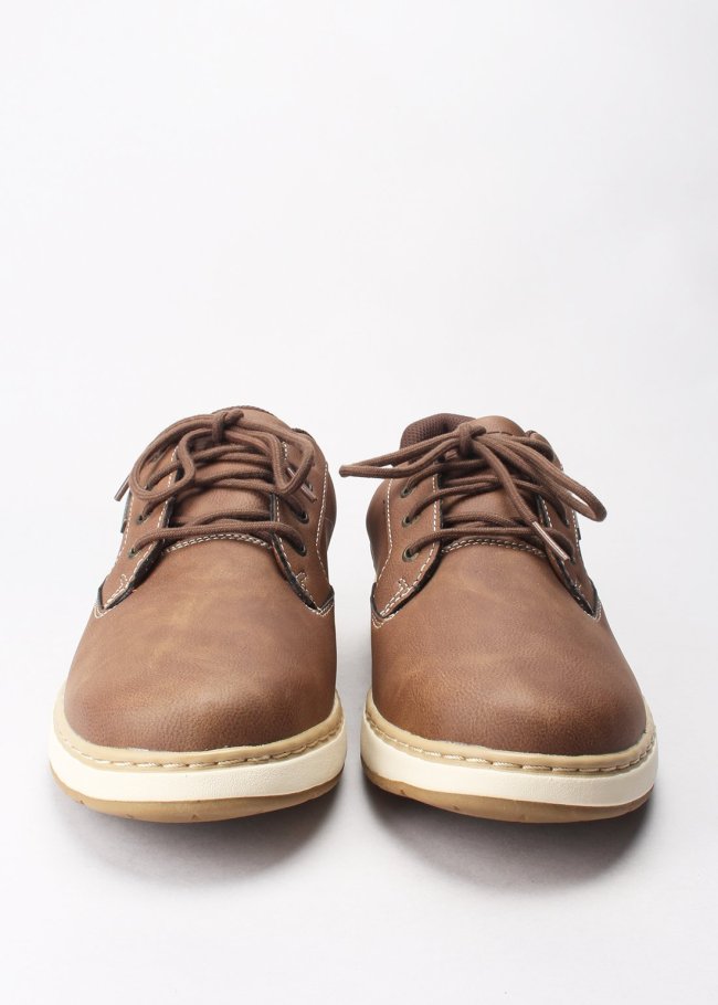 deportiva round toe brown