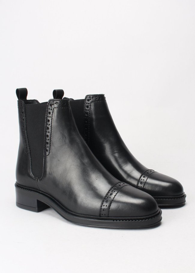 botin piel negro