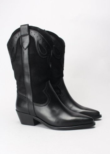 bota piel negro serraje negro 2