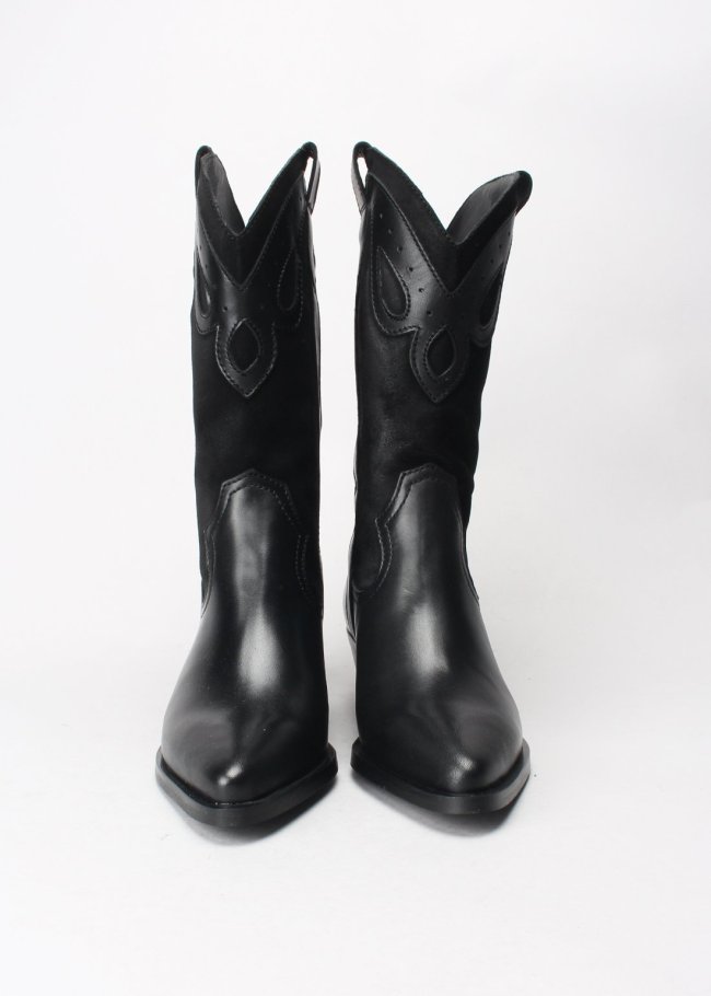 bota piel negro serraje negro