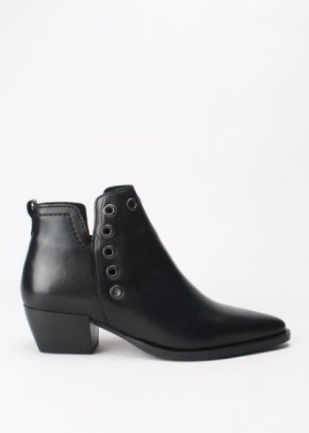 botin piel negro