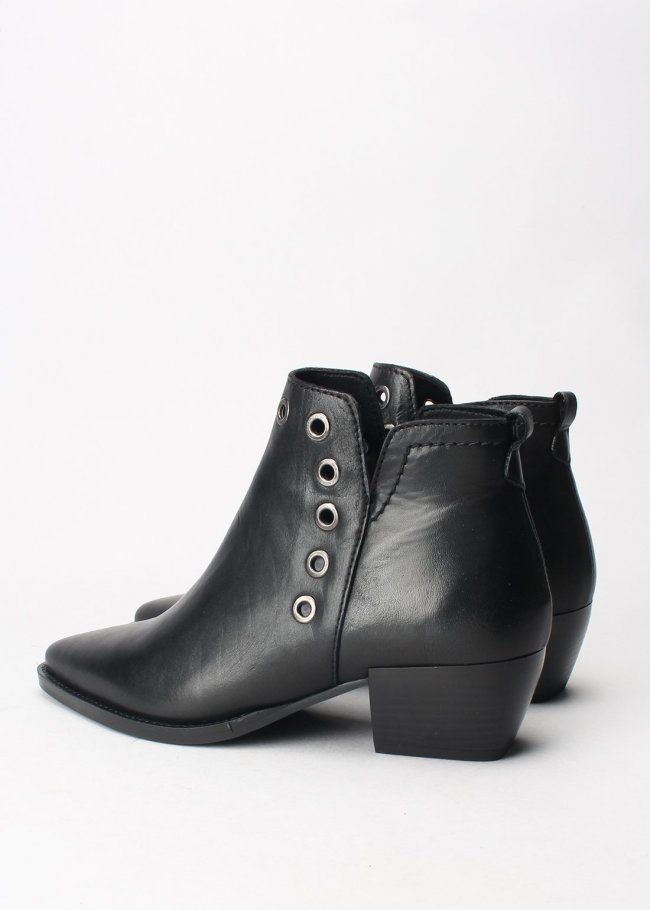 botin piel negro