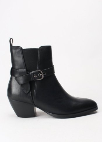 botin hebilla napa negro