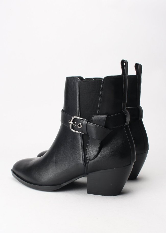 botin hebilla napa negro