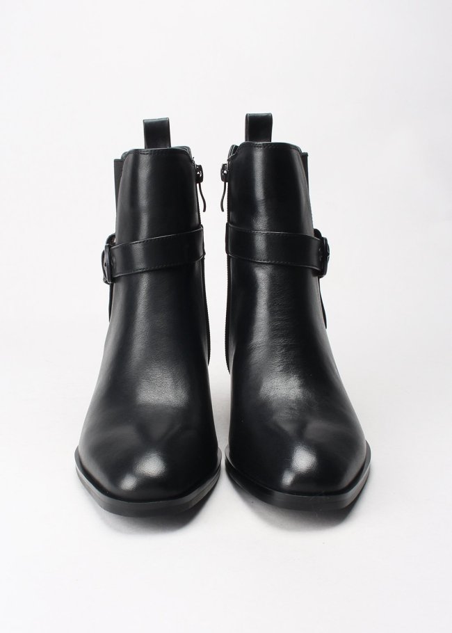 botin hebilla napa negro