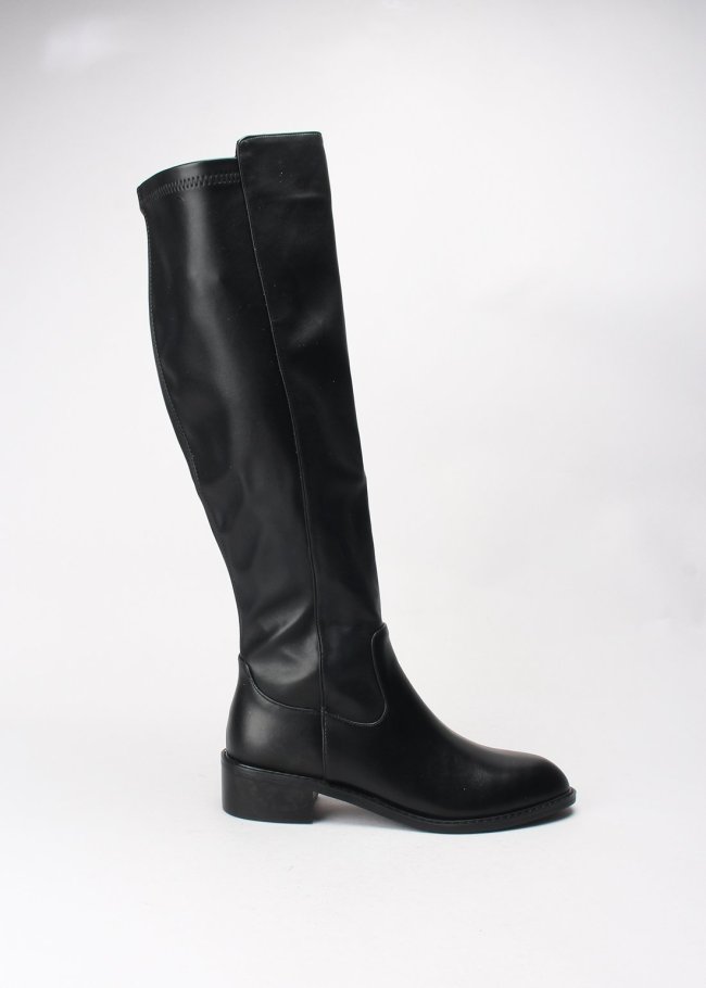 bota lycra pu negro
