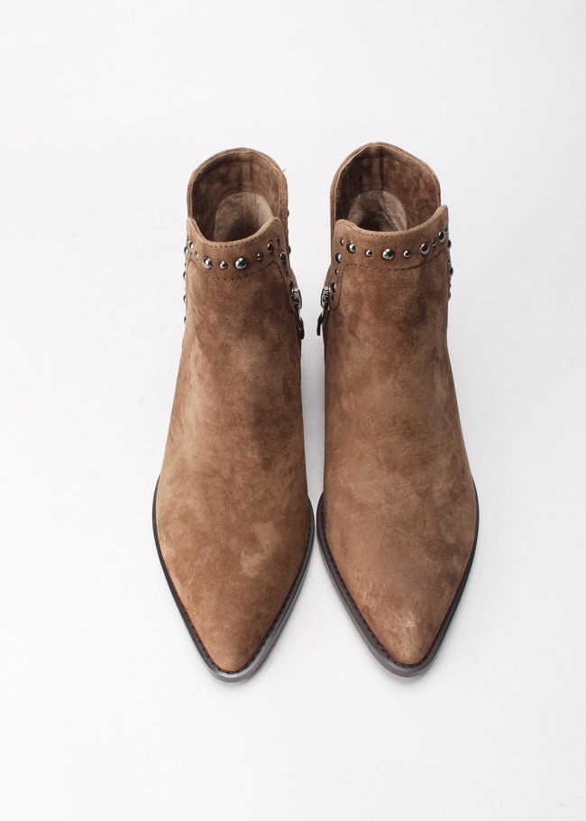 botin tachas serraje taupe