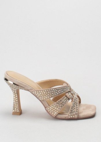 sandalia piedras suede vison