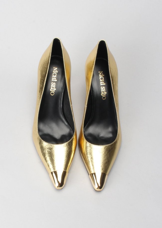 salon metal oro puntera oro